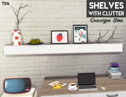  Descargas Sims: Shelves With Clutter