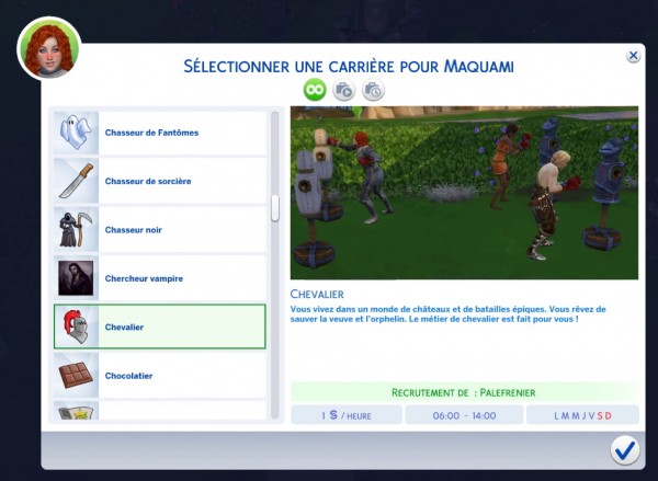 Mod The Sims: Knight career by vickyvoorhees