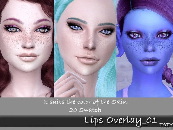  The Sims Resource: Lips Overlay 01 by tatygagg