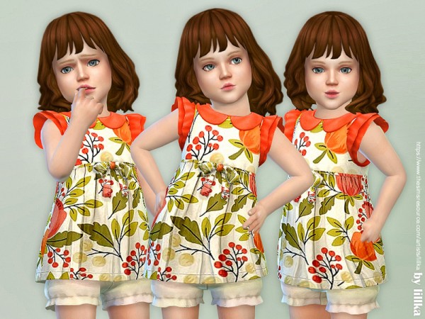  The Sims Resource: Printed Romper by lillka