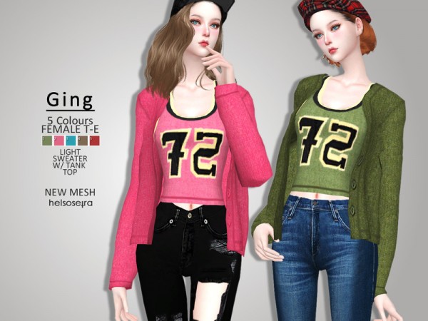  The Sims Resource: GING Sweater by Helsoseira