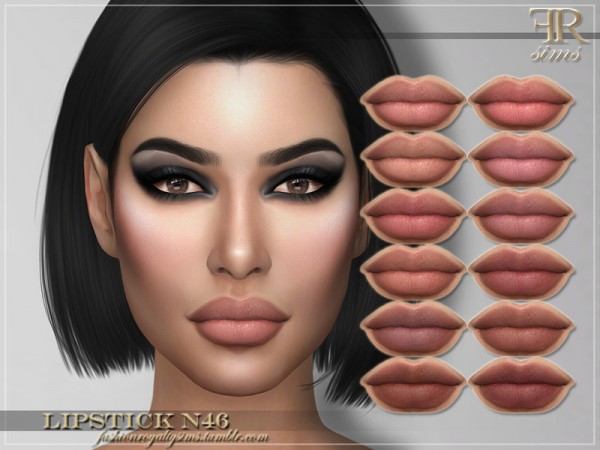  The Sims Resource: Lipstick N46 by FashionRoyaltySims