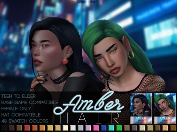 Candy Sims 4: Amber Hair