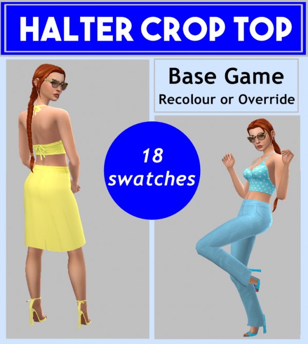  Sims 4 Sue: Halter Crop Top