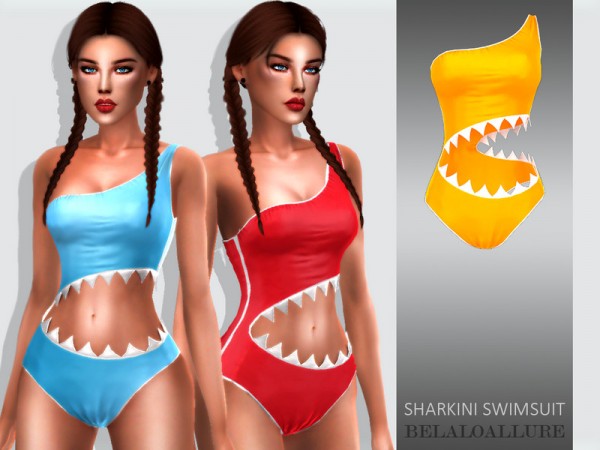  The Sims Resource: Sharkini Swimsuit by belal1997