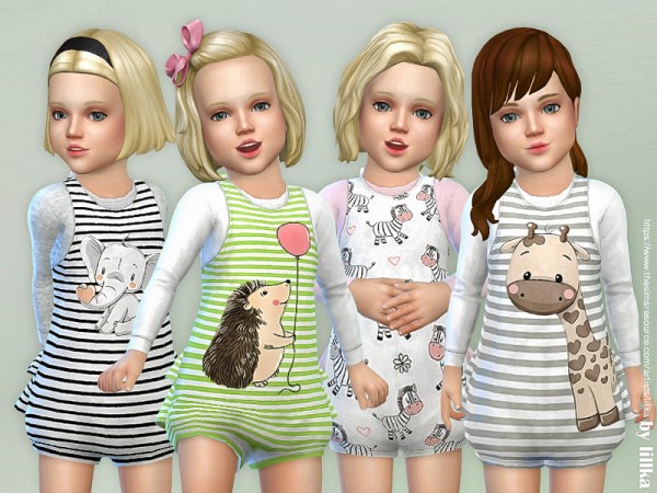  The Sims Resource: Animal Print Romper by lillka