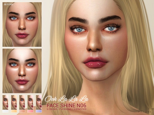  The Sims Resource: Ooh La La La Faceshine N06 by Pralinesims