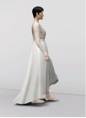  Rusty Nail: White Clover Embroidered Gown