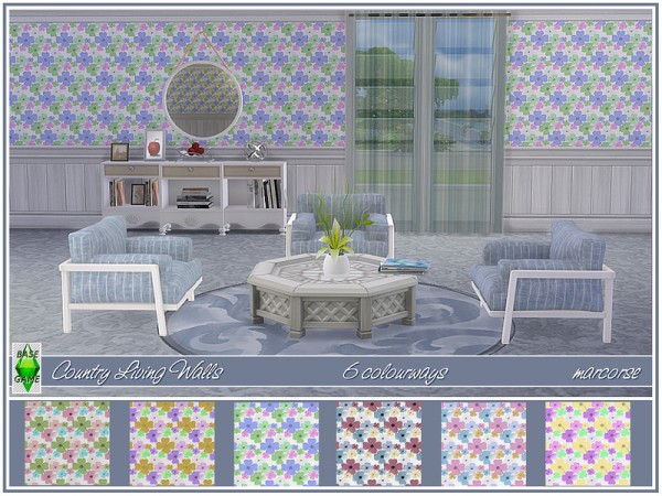  The Sims Resource: Country Living Walls by marcorse