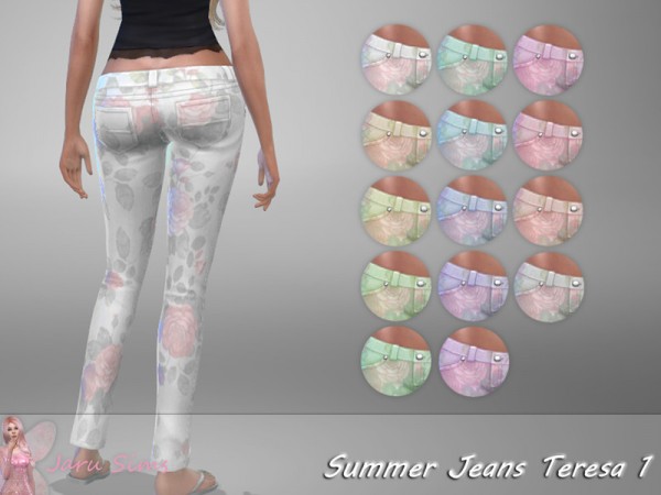  The Sims Resource: Summer Jeans Teresa 1 by Jaru Sims