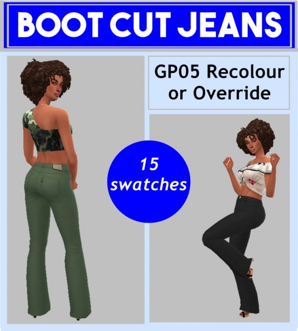  Sims 4 Sue: Bootcut Jeans