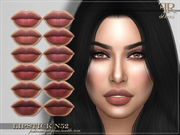  The Sims Resource: Lipstick N52 by FashionRoyaltySims