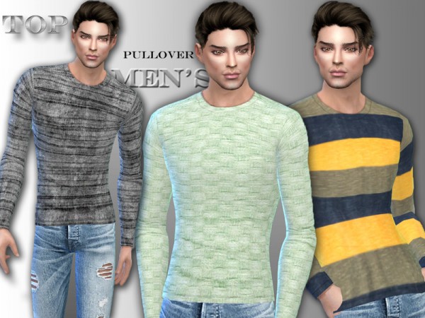 The Sims Resource: Slim men's pullover by Sims House • Sims 4 Downloads