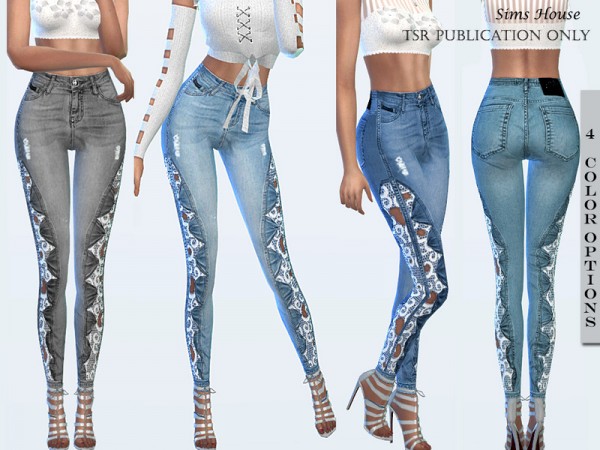  The Sims Resource: Jeans with lace by Sims House