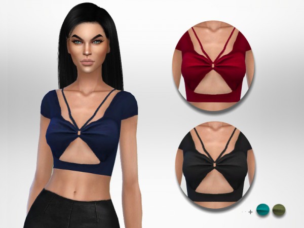  The Sims Resource: Vera Crop Top by Puresim