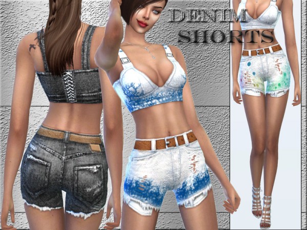  The Sims Resource: Denim shorts by Sims House