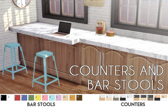  Descargas Sims: Counters and Bar Stools
