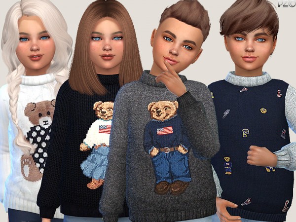  The Sims Resource: Teddy Bear Sweaters For Children by Pinkzombiecupcakes