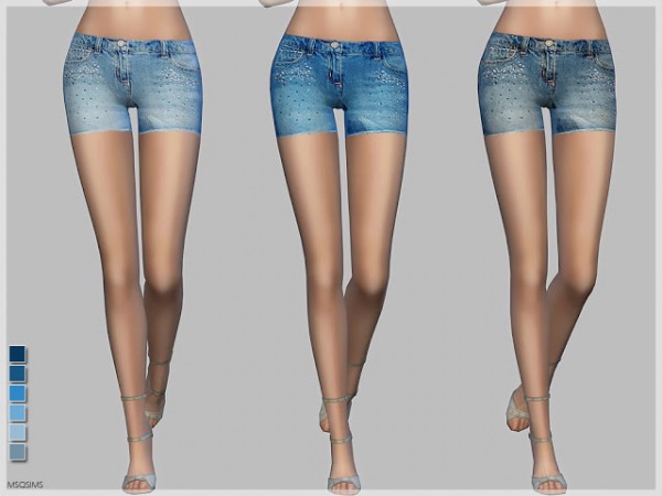  MSQ Sims: Sparkle Denim Shorts