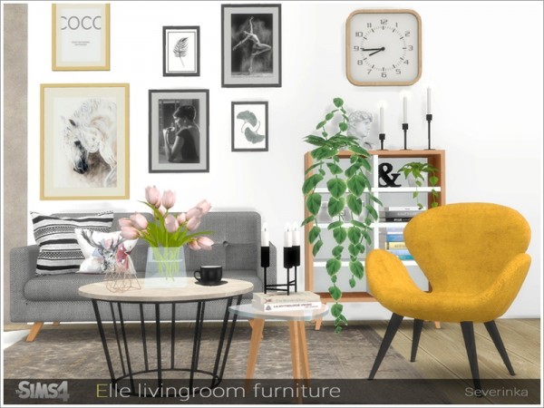  The Sims Resource: Elle livingroom furniture by Severinka