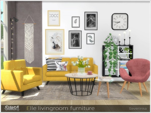  The Sims Resource: Elle livingroom furniture by Severinka