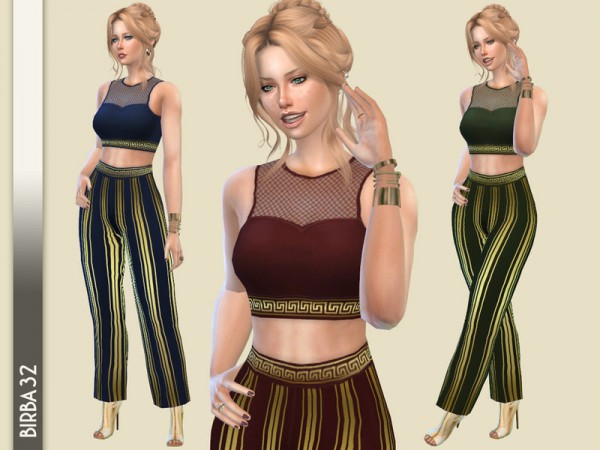  The Sims Resource: ViLine Top and Pants by Birba32