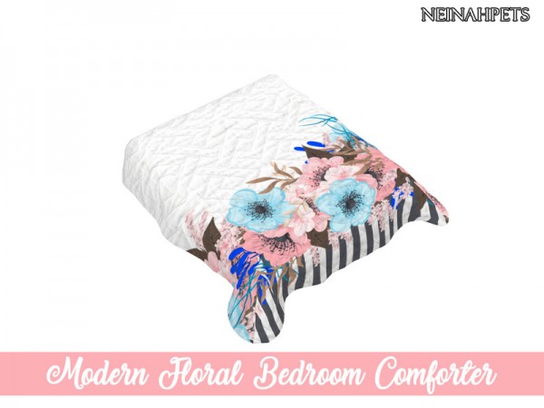  The Sims Resource: Modern Floral Bedroom by neinahpets