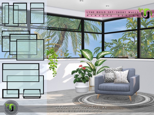 The Sims Resource: Lyne Build Set V   Half and Quarter Windows by NynaeveDesign