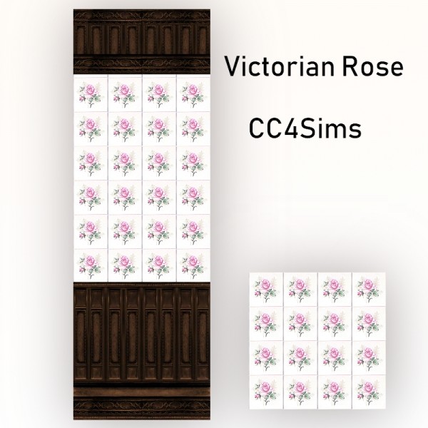  CC4Sims: Rose walls