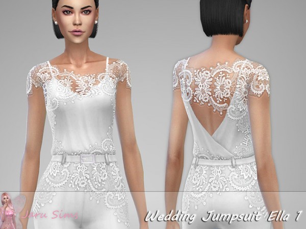  The Sims Resource: Wedding Jumpsuit Ella 1 by Jaru Sims