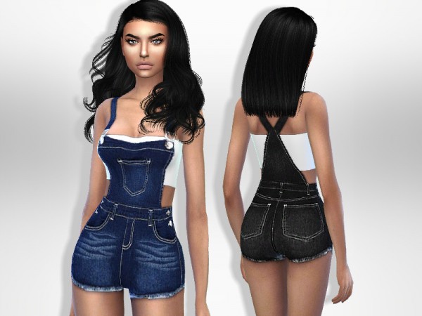 The Sims Resource: Meghan Dungarees by Puresim