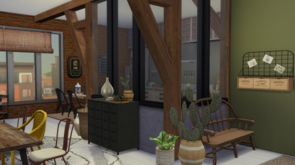  Sims Artists: Paper Shop Apartment