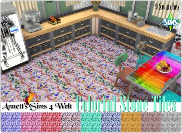  Annett`s Sims 4 Welt: Colorful Stone Tiles