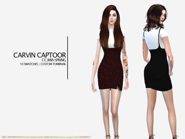  The Sims Resource: Mia Spring Dress by carvin captoor