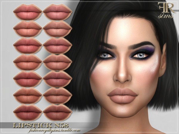  The Sims Resource: Lipstick N58 by FashionRoyaltySims