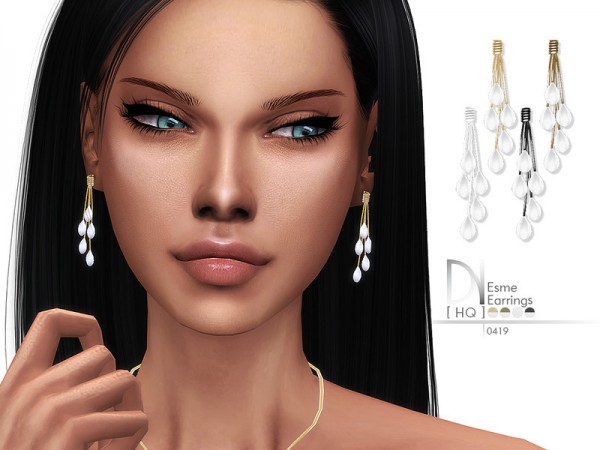 The Sims Resource: Esme Earrings by DarkNighTt