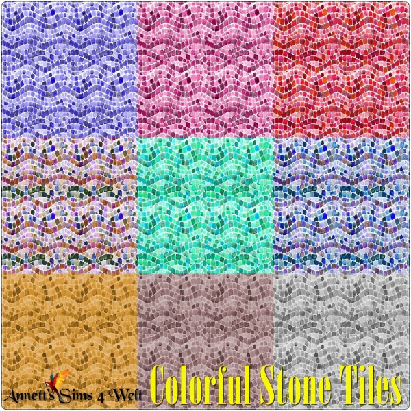  Annett`s Sims 4 Welt: Colorful Stone Tiles