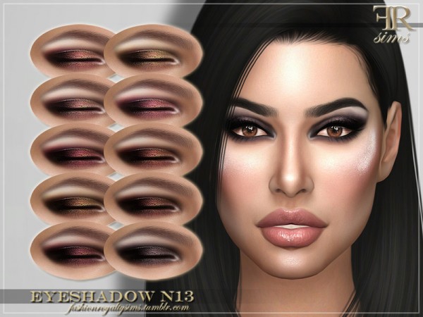  The Sims Resource: Eyeshadow N13 by FashionRoyaltySims
