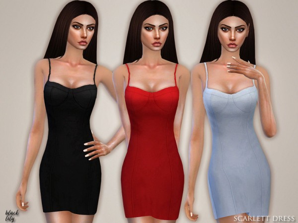  The Sims Resource: Scarlett Dress by Black Lily