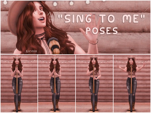 The Sims Resource: Sing to Me Poses by KatVerseCC
