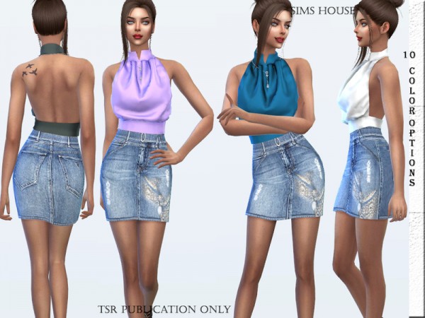  The Sims Resource: Pleated blouse by Sims House