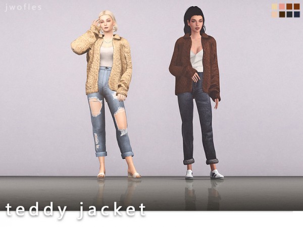  The Sims Resource: Teddy jacket by jwofles sims