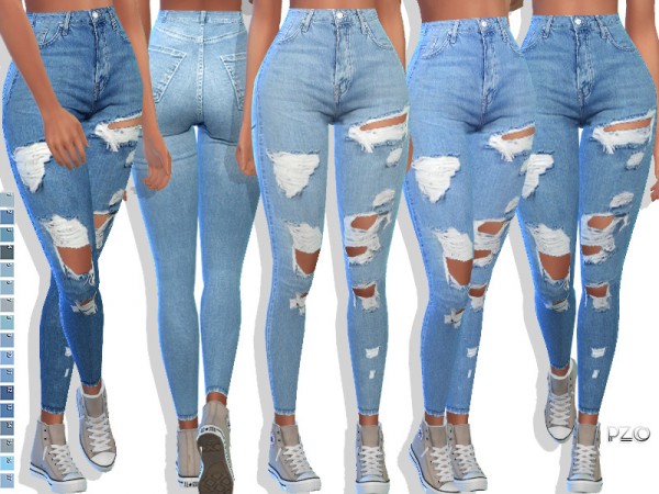  The Sims Resource: 097 Denim Jeans by Pinkzombiecupcakes