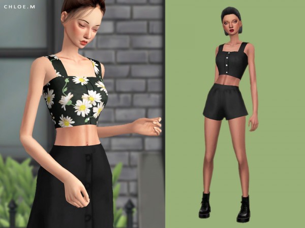  The Sims Resource: Crop Top by ChloeMMM