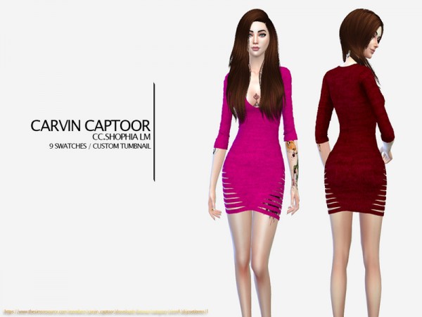  The Sims Resource: Shophia Dress LM by carvin captoor