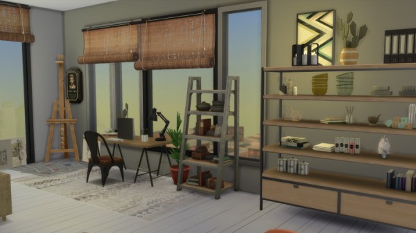  Sims Artists: Paper Shop Apartment