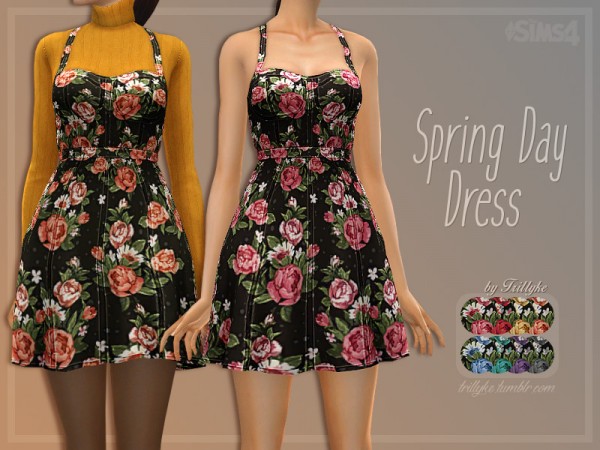  The Sims Resource: Spring Day Dress by Trillyke