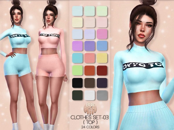 The Sims Resource: Clothes  set 03 top by busra tr