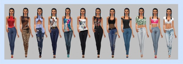  Sims 4 Sue: Straight Leg Pants and Top