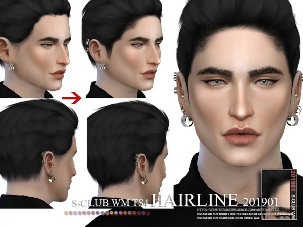  The Sims Resource: Hairline 201901 by S Club